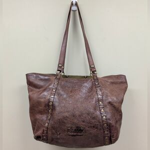 Patricia Nash Benvenuto Tote In Brown Distressed Italian Leather